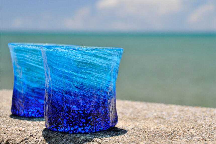 Seafoam glass_Ryukyu Glass Artist Studio