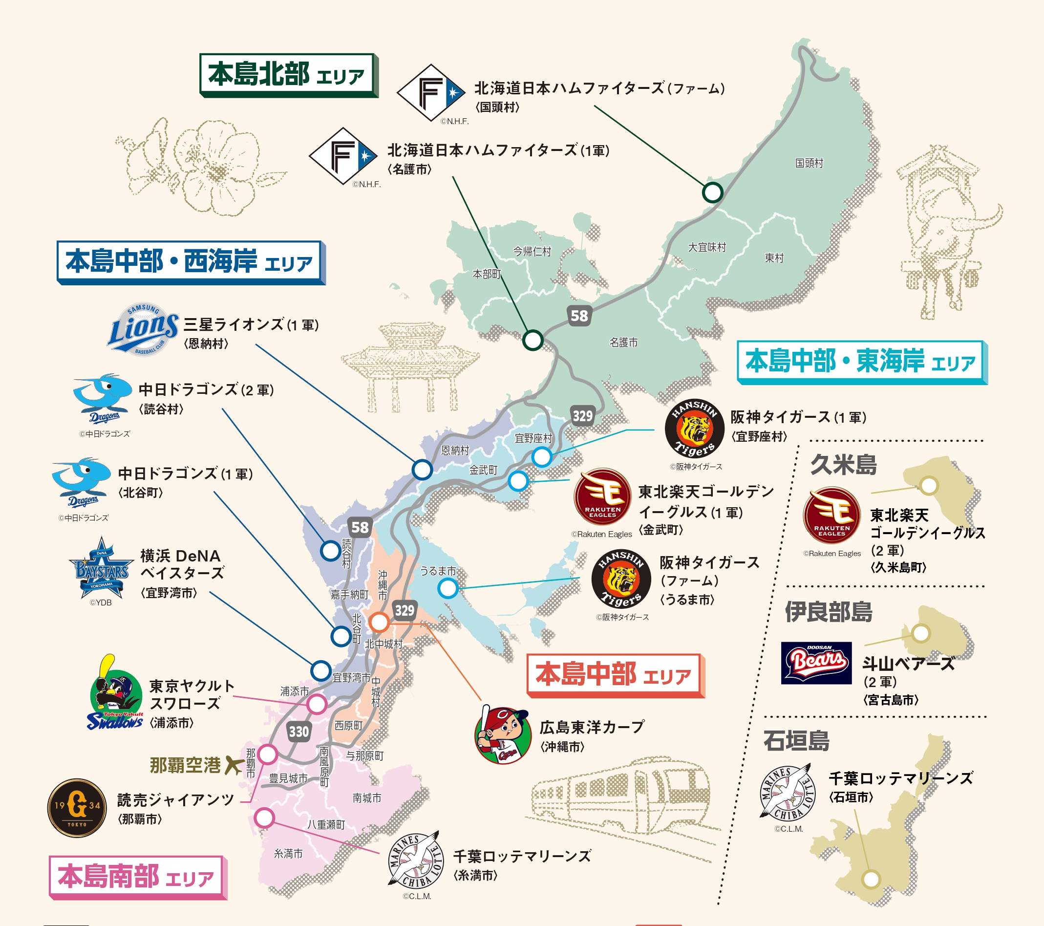 Okinawa Professional Baseball Camp MAP